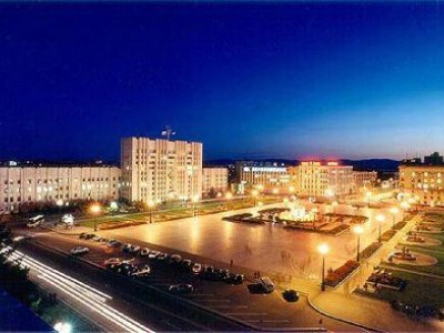 Evening lights of Khabarovsk (22:00-01:00)